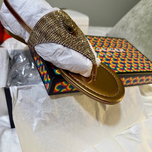 BRAND NEW KURT GEIGER GOLD SANDALS - Picture 4 of 7